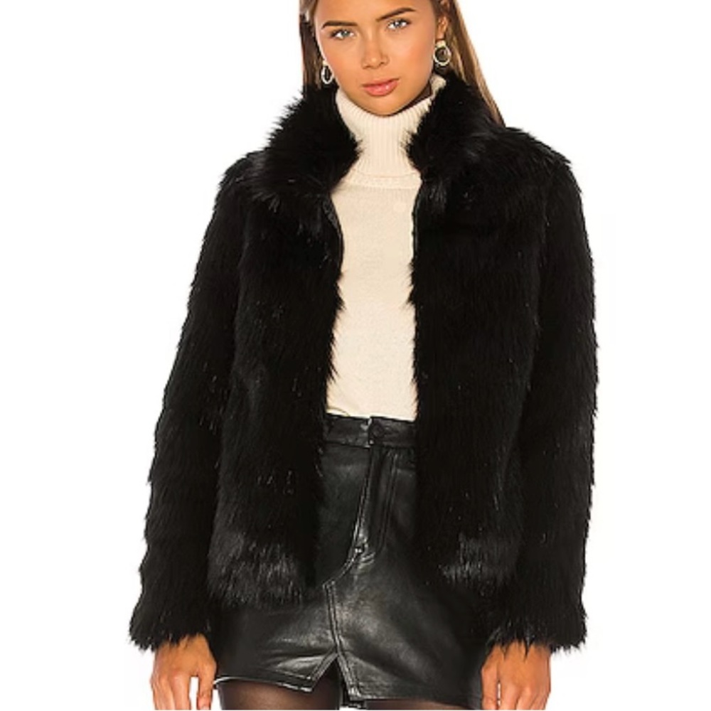 Unreal Fur Delish Jacket in Black Size M NWOT